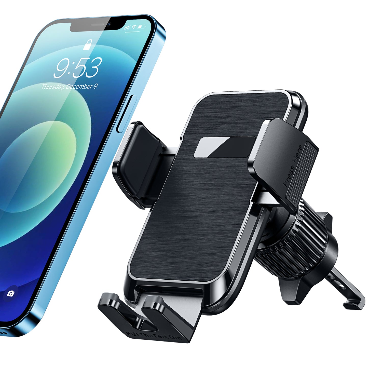 Qifutan Phone Mount for Car Vent [2022 Upgraded Clip] Cell Phone Holder Car Hands Free Cradle in Vehicle Car Phone Holder Mount Fit for Smartphone, iPhone, Cell Phone Automobile Cradles Universal