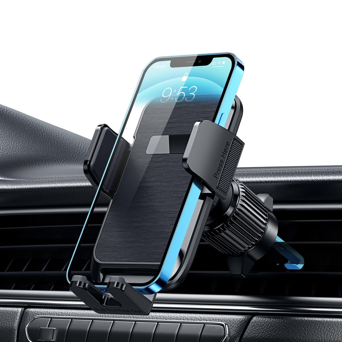 Qifutan Phone Mount for Car Vent [2022 Upgraded Clip] Cell Phone Holder Car Hands Free Cradle in Vehicle Car Phone Holder Mount Fit for Smartphone, iPhone, Cell Phone Automobile Cradles Universal