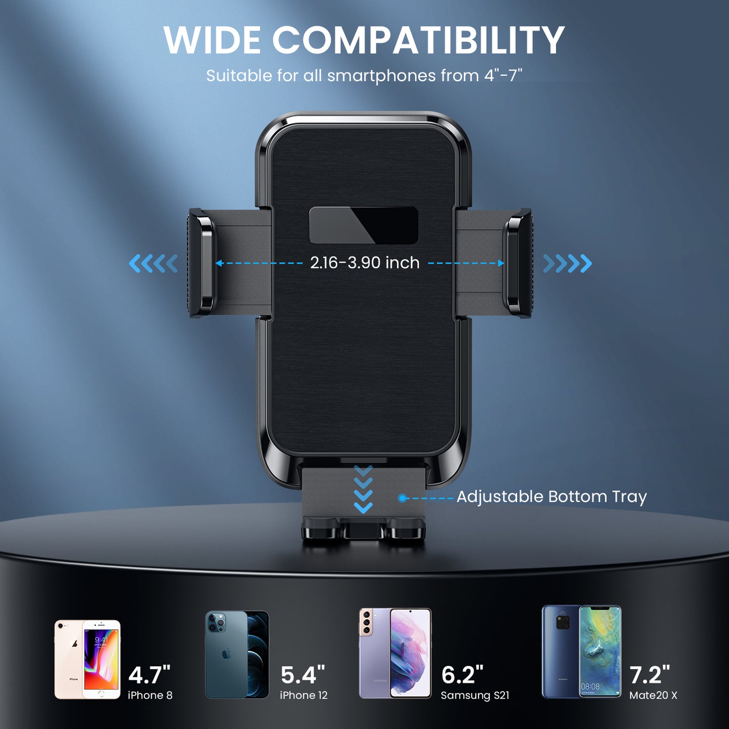 Qifutan Phone Mount for Car Vent [2022 Upgraded Clip] Cell Phone Holder Car Hands Free Cradle in Vehicle Car Phone Holder Mount Fit for Smartphone, iPhone, Cell Phone Automobile Cradles Universal